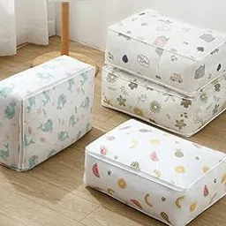 Plastic Storage Organizer,Moisture Proof Mildew Proof Dust Proof Quilt Storage Bags,For Storing Quilts Coats,Jackets Home Use Pillows,Blankets Underbed Storage Bag(58 * 40 * 22 Cm)-picture-10