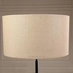 18" Inches (Largest) Drum Lamp Shade, Cotton Fabric, Ideal for Big Floor Stands (Beige)-picture-18