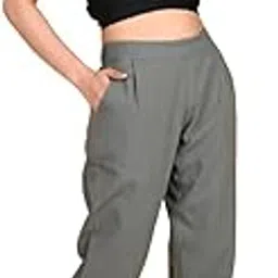 safed dhaga Women's Cotton Classic Linen Pants Straight Fit Trousers,Casual Wear-picture-16