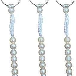 MANBHAR GEMS - 7 Beads Finger Tasbeeh | Saat Daana tasbih for Prayer/Islamic Crystal Stone Mala/Beautiful Tasbih for Muslims for HAJJ and UMRAH | Hand TASBEEH | Pack of 3/White Colour-picture-11