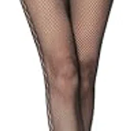 neska moda Premium Nylon High Waist Black Fishnet Pantyhose Stockings/Tights For Women and Girls (One size fits all -26"-36" Waist)-picture-29