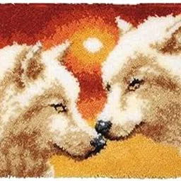 HEAVENGLOW Latch Hook Kits DIY Handmade Carpet Rug Making for Beginners Kids Wolf | Crafts | Needlecrafts & Yarn | Rug Making | Latch Hooking | Latch Hooking Kits-picture-24