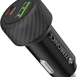 Zebronics 48W Car Charger with Dual Output - Type-C & USB, Compact Design, Over Current & Short Circuit Protection, LED Indicator, Rapid Charging, 1m Type-C to Type-C Cable (CC48 Plus, Black)-picture-17