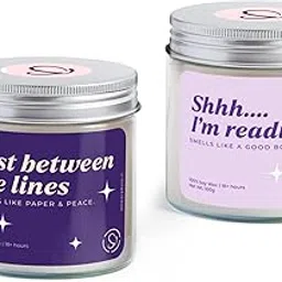 Reading Candle Set – Book Lover Duo of 2 Soy Wax Candles with Quotes | Ideal for Cozy Reading, Rainy Days & Literary Escapes (Coffee + Vanilla)-picture-24
