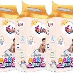 Lissa Care Baby Underpads Sheets | Skin Friendly | Super Absorbent | Disposable Incontinence Bed Pads/Sheets - 10 Pieces Pack (Large, 3)-picture-18