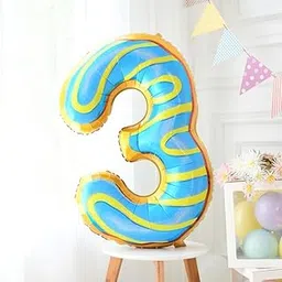 Atpata Funky Donut Candy Theme 34 Inch Number Shape Foil Balloons - Ideal for Birthdays & Celebrations - Vibrant 0 to 9 Numbers - Durable & Self-Sealing Party Decor Balloons (3)-picture-21