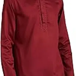amazon brand - symbol Men's Cotton Solid Festive Embellished Long Kurta (Regular Fit)-picture-15