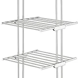 3 Tier 304 Stainless Steel Foldable Cloth Dryer Stand | Movable, Rust-Proof, Edge-Free | Heavy Duty Fully Steel Body-picture-14