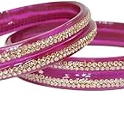 kottiar creations Glass Bangles Kada Set for Women & Girls Pack of (4 Pcs)-picture-10