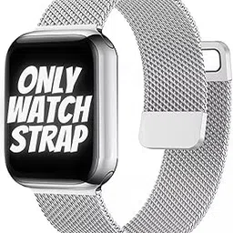 FOLX FMS1210 Metal Stainless Steel Milanese Magnetic Straps / Heavy Chain Bands Compatible With Apple iWatch Band For Men Women Unisex, Replacement Straps 49mm 45mm 44mm 42mm 41mmm 40mm 38mm For iWatch Series Ultra/8/7/6/5/4/3/2/1/SE/SE2【 👉 Only Strap For Apple iWatch ⌚ Watch NOT Included 】 (38MM 40MM 41MM, SILVER)-picture-39