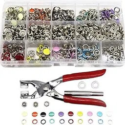 ELBME® Snaps Buttons DIY Crafts Skirt Jeans Crafting Bags Snap Fasteners 100 with Pliers-picture-60