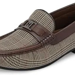 hitz Men's Brown Leather Casual Loafers-picture-18