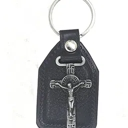 afh Lord Jesus Copper Holy Cross Leather Religious Key Chain for Men and Women-picture-34