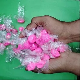 NPPV ORGANICS Javvu Mittai/Sugar Candy/Rose Mittai/Rose candy/ 90's Kids Candy 100% Pure & Organic (20 Pcs) image 1