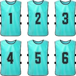 6 PCS Adults Soccer Pinnies Quick Drying Football Team Jerseys Youth Sports Scrimmage Soccer Team Training Numbered Bibs Practice Sports Vest Huaishu-image-85
