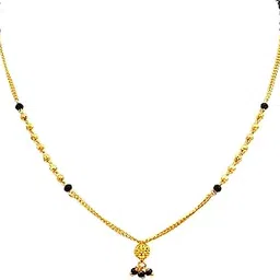 Gold Plated Black Bead Neck Mangalsutra For Women-image-29