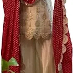 HINDUSTAN Traders Women's Tedy Crush Embroidered Kurti with Sharara & Dupatta Set-picture-14