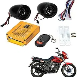 Crokrok Audio Radio Bike Sound System Anti-Theft Alarm System Fm Handlebar Stereo Speaker Multifunction (Multicolor),Mp3-Bike-Fm-087-image-77