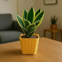 ibains Snake Plant | Small Indoor Live Plant in Ceramic Pot | With Pot (Pack Of 1)-image-25