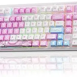 CORBOBO LINGBAO K98 Mechanical Keyboard Wireless, with Screen & Knob,RGB Gaming Keyboard, Tri-Mode BT5.0/2.4GHz/USB-C, Gasket Mount Hot-Swappable Linear Switches Gamer Keyboards-picture-24