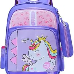 mallexo Latest Unicorn School Bag for Girls Baby Durable Water-Resistant Picnic Tutition Backpack Soft Shoulder Cute Printed Bags for Girl Kids 5-10 Years Old Birthday Deewali Gift Set-picture-21