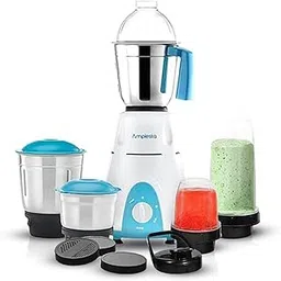 Amplesta 750W Mixer Grinder Blender Copper Motor (5 Year Warranty) with 5 Jars Stainless Steel & Unbreakable PC Jars with carry on lids |3 Speeds Pulse Function Safe to use| Overload Protection-picture-57