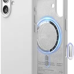 elago for iPhone 17 Case, Premium Magnetic Silicone Case, Compatible with MagSafe, Liquid Silicone Material, Protective Cover, Shockproof, Slim Phone, 6.3 inch (White)-picture-30