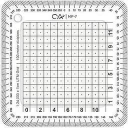 CYA Square Military Map Coordinate Scale Protractor Map for Land Navigation, Military Style UTM/MGRS Coordinate Scale-picture-31