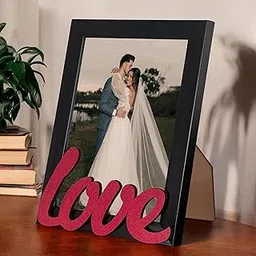 Art Street - Love Table Photo Frame red and Black for Valentine Day(Photo Size 6X8) Photo Gift/Love Gift/Valentine Gift-picture-14
