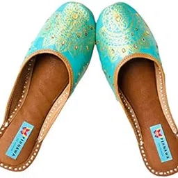pehnawacraft BlueHeaven Jutti, Designer mojris for Women (Back Open)-picture-27