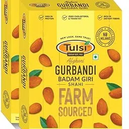 Tulsi Badam Giri Gurbandi Shahi Raw Almonds 500g (250g x 2)-image-47