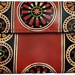 silkykraftz Handmade Genuine Leather Shantiniketan Clutch Bag Purse For Girls and Women-picture-30