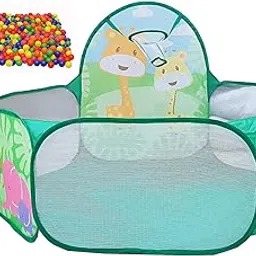 PiedPiper® Large Size Tafta Cloth Multi-Colored Jungle-Pool with【35 Large Balls】 for Toddlers-picture-32