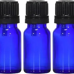 nsb herbals 15ml Blue Round Empty Glass Bottle + Euro Dropper + Black Cap, Refillable, Reusable, Leak Proof for Essential Oils, Blends, DIY Perfumes & Face Oil (Pack of 3)-image-58
