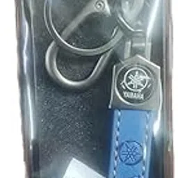Y-a-m-a-h-a Leather Keychain with Metal Hook, Blue, Decorative Key Ring for Bikes and Cars-picture-14