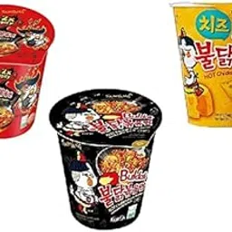 Sam Yang 2Xspicy,Stire Fried,Cheese Cup Instant Noodles 70Gm Each 70X3 (210Gm) Pack Of 3 (Combo Pack ) Imported-picture-16