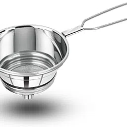 Stainless Steel Tea Strainer Chai Chhalni Coffee Sieve Tea Filter Juice and Oil Channi with SS Double MESH- Cone Shaped, 8 centimeters-image-6