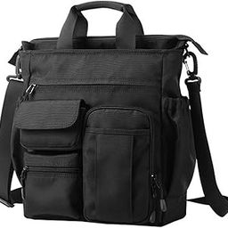 merishopp Mens Briefcase Portable Pouch Shoulder Bag For Husband Grandfather Boyfriend Black-picture-5