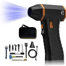 Compressed Electric Air Duster, 300000RPM Super Power Cordless Air Duster, Rechargeable Durable Air Blower, 3-Gear Adjustable Mini Blower, Dust Blower for Computer, Keyboard, House,Snow Blower for Car-picture-28