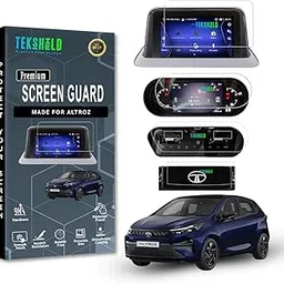 Tek Shield {4 COMBO PACK} Screen Guard Protector TATA ALTROZ Facelift 2025-Running || 7 inch INFOTAINMENT + STEERING + AC Panel + 4 inch INSTRUMENT Cluster Protector || HD Clarity, Bubble Free, Unbreakable [Not a Tempered Glass] (4 Pack Combo)-picture-19