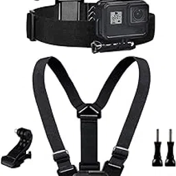 SHOPEE Chest Mount Harness Chesty Vest Head Mount Strap for Action Camera Compatible with Go Pro Hero 13,12,11,10,9,8,Max,Go Pro Hero 7,6, 5,4, Session,3+,3,Hero/Insta 360 (2025)-image-87