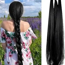 BLUSHIA Hair Extension Styles Parandi Hair Extension Traditional Hair Braid For Women (Pack Of 1, Black)-image-48