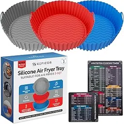 Silicone Air Fryer Liners Round 3 Pack - Airfryer Liners, Silicone Air Fryer Liners Reusable, Air Fryer Liner, Air Fryer Silicone Liners for Air Fryer Basket-picture-21