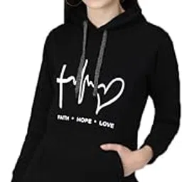 kryptar Women's Hooded Heart Printed Full Sleeves Winter Wear Hoodie for Women-picture-46