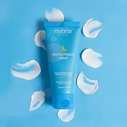 Rivona Naturals Barrier Repair Hydrating Mask 4-in-1, Leave on Overnight Mask Pack with Ceramides & Peptides, Boosts collagen, gives Glass skin, use as eye and hand mask | Suitable for Men and Women | All skin types 50gm-picture-52