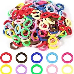 Beautiful Hair Rubber Band for Women & Girls with - Stretchable Soft Hair Ties Hair Accessories - Multicolour Rubber Band (Pack of 100)-picture-24
