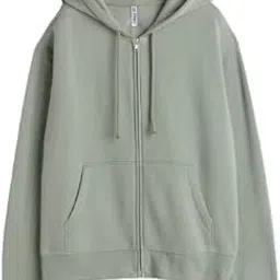 paklon Zipper Hooded Full Sleeve Sweatshirts for Women (Khakhi Green)-picture-26