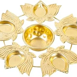 WANDCRAFT EXPORTS Lotus Shape Flower Decorative Urli Bowl Handcrafted Bowl for Floating Flowers for Home and Diwali Gift | 7 Inches |-image-79