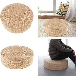 MERISHOPP 2X Straw Sitting Cushion 50cm Futon Hand Woven Zen Meditation Tatami Mat Pad-image-94