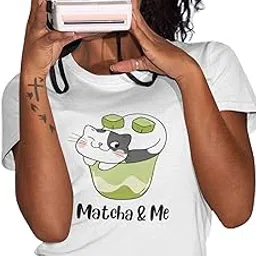 styleence Matcha N Me Printed Women Round Neck Half Sleeve Cotton T-Shirt-picture-10